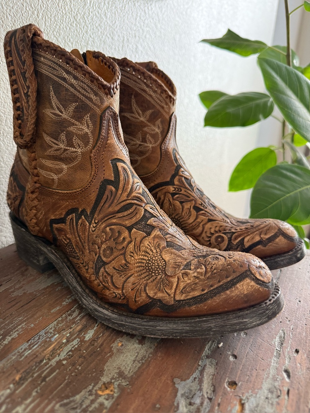 Old Gringo Polochale 7” Hand Tooled Western Boots | Size 9 - Picture 6 of 11